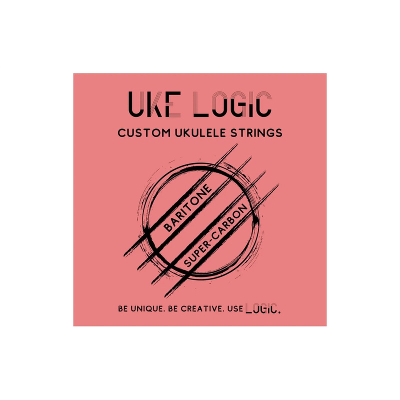 Uke Logic H-BHD-P Pink Fluorocarbon Hard Tension Custom Baritone Ukulele Strings - High D