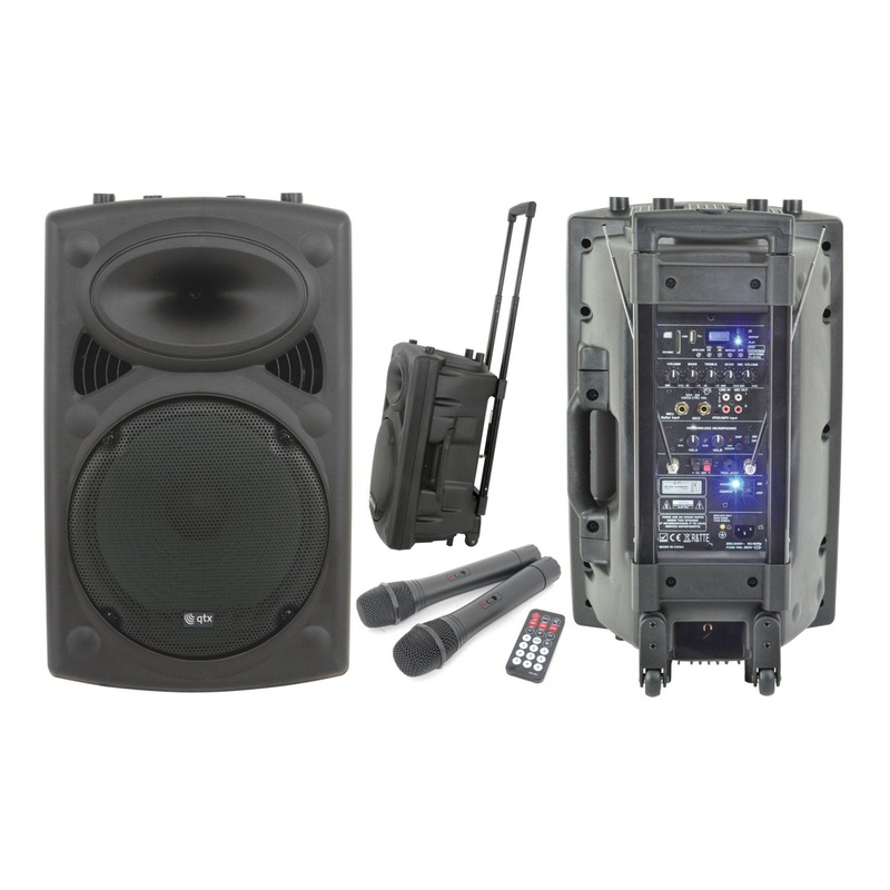 QTX PA Portable PA with USB/SD/FM & Bluetooth 12" QX12PA-PLUS