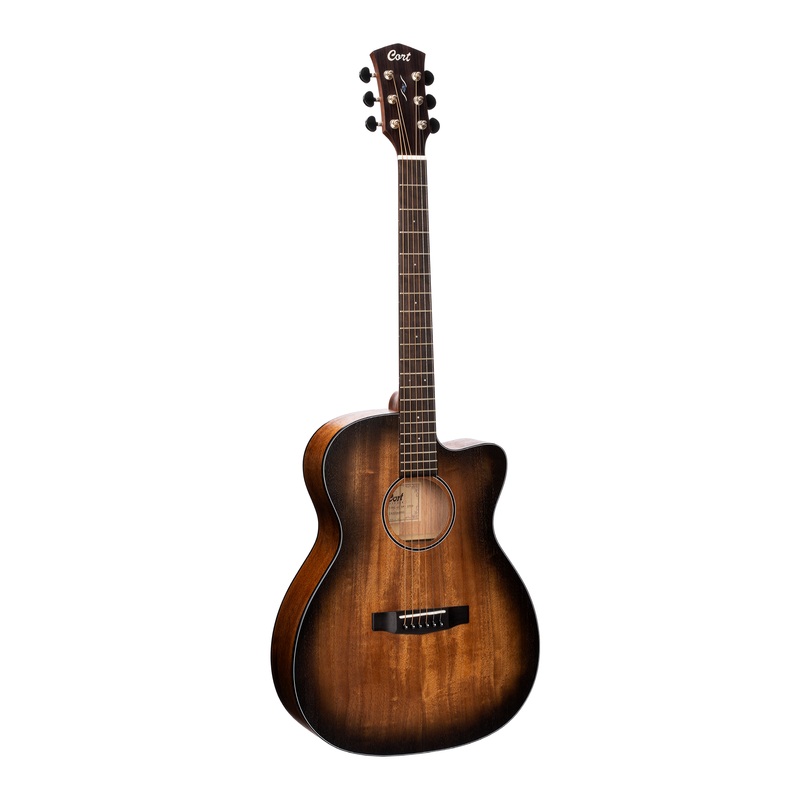 Cort Core-OC Mahogany Acoustic Guitar w/Soft Case - Open Pore Black Burst