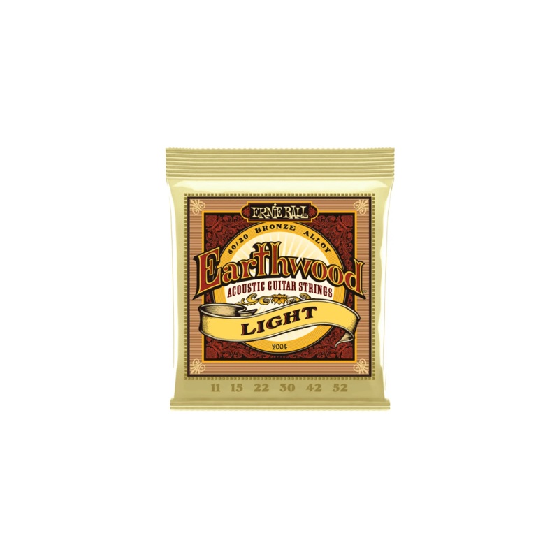 Ernie Ball Earthwood Light 80/20 Bronze Acoustic Guitar Strings - 11-52 Gauge