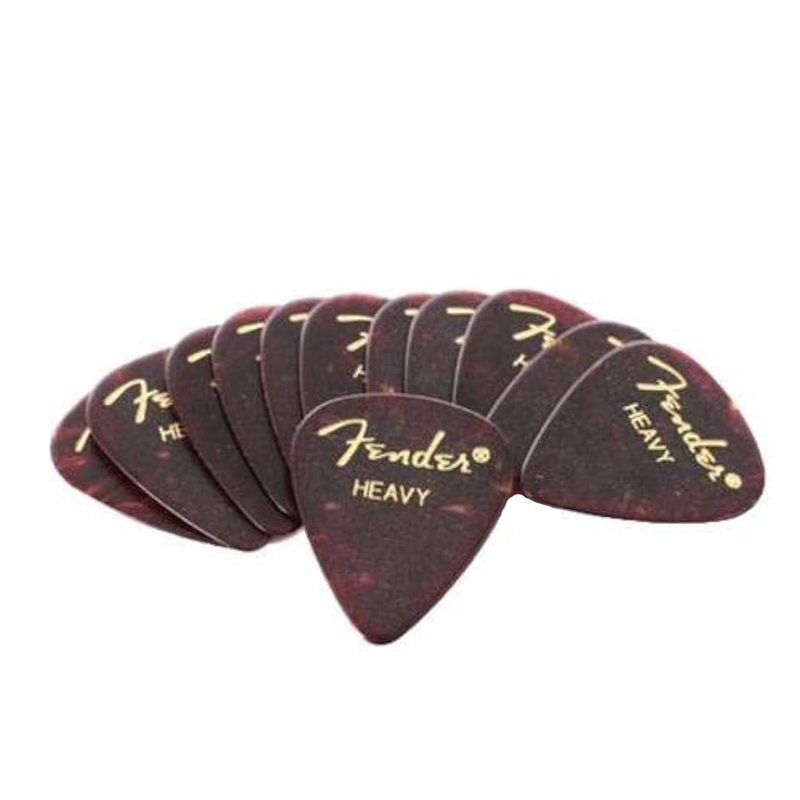 Fender Premium Celluloid Guitar Picks 351 Shape, Tortoise, Medium, 12-Pack