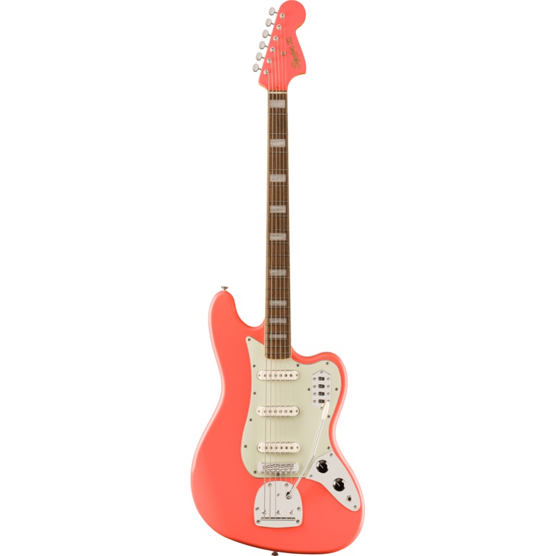 Squier FSR Classic Vibe Bass VI - Laurel Fingerboard - Mint Pickguard - Matching Headstock - Tahitian Coral