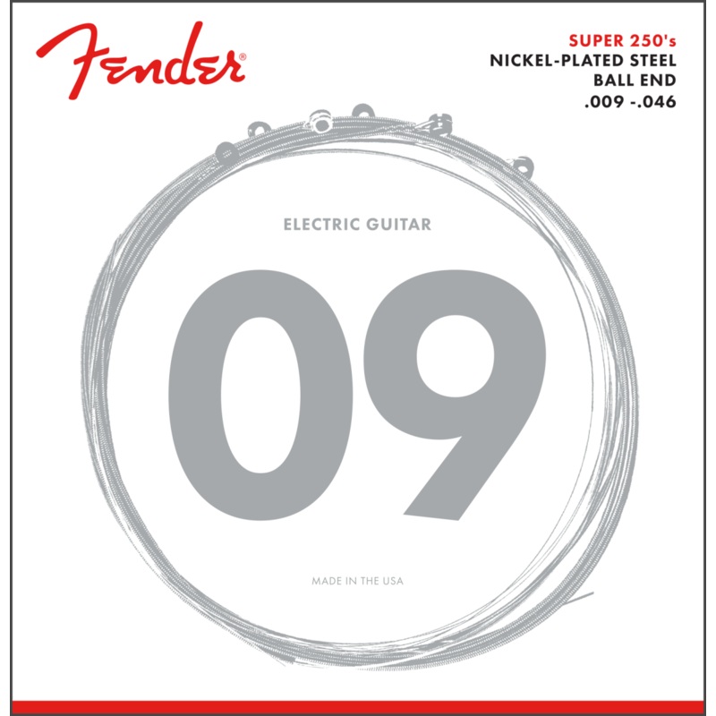 Fender Super 250 Guitar Strings Nickel Ball End 09-42
