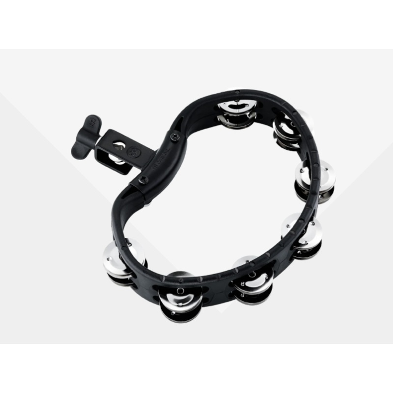 Meinl Headliner SeriesHTMT2BK Mountable Double Row ABS Plastic Tambourine Black