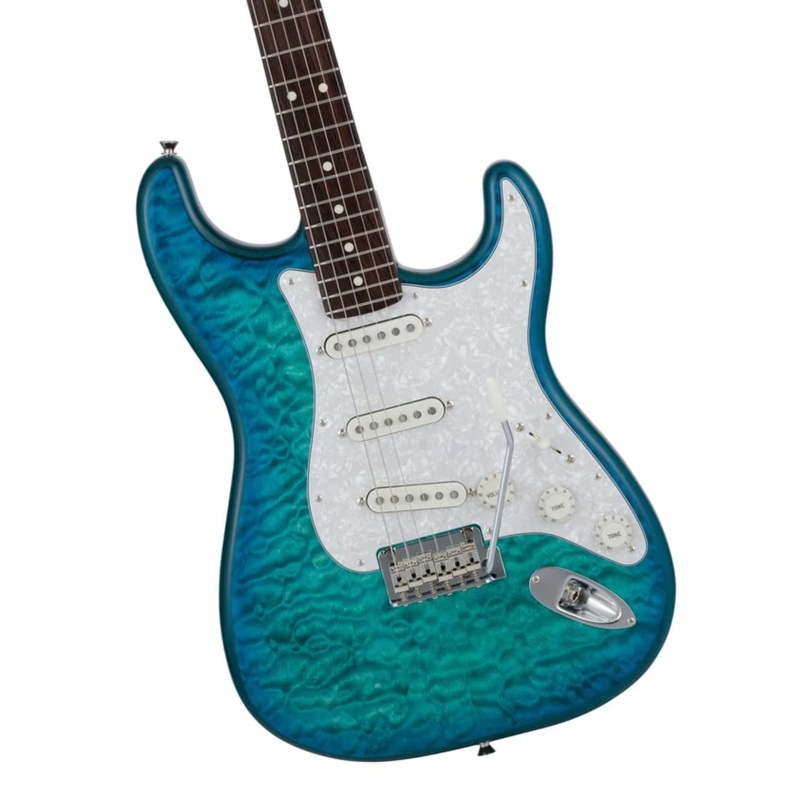 2024 Collection Made in Japan Hybrid II Stratocaster Rosewood Fingerboard Quilt Aquamarine