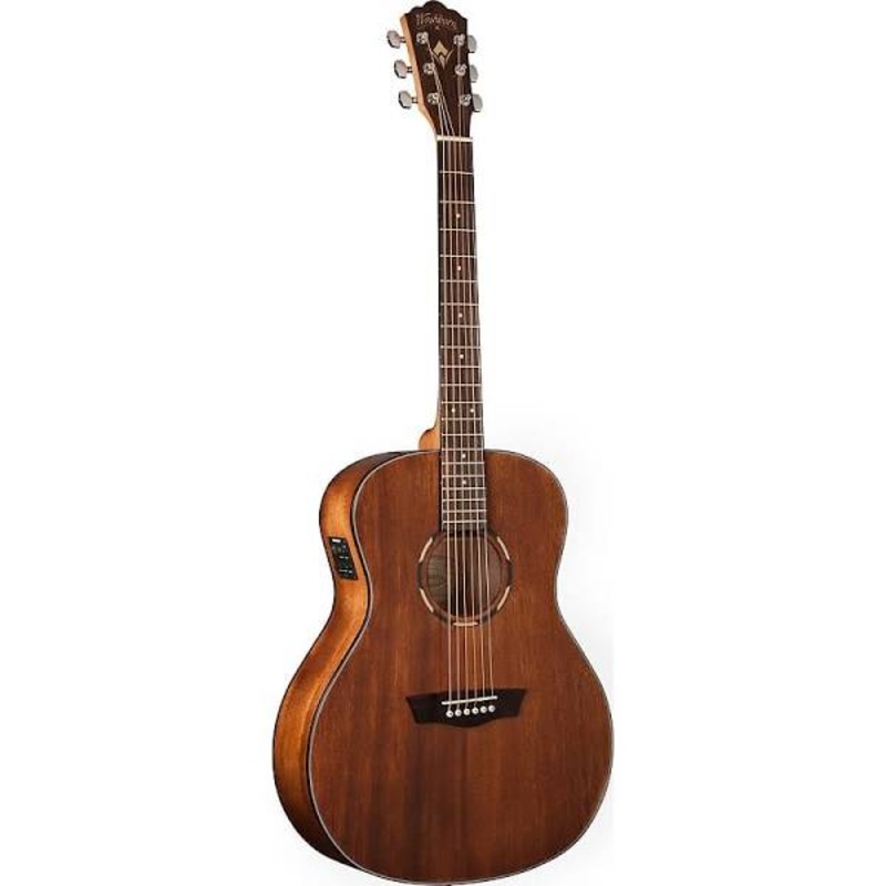 Washburn Woodline WLO12SE Orchestra All-Mahogany Electric Acoustic Guitar Natural