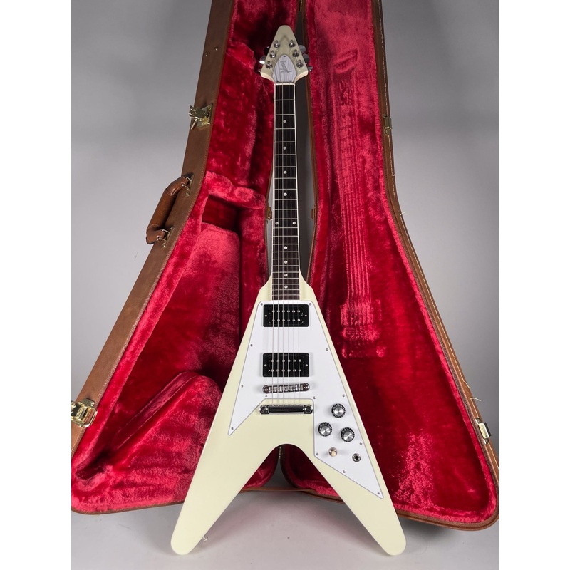 2020 Gibson Flying V 70's White Finish Electric Guitar w/OHSC