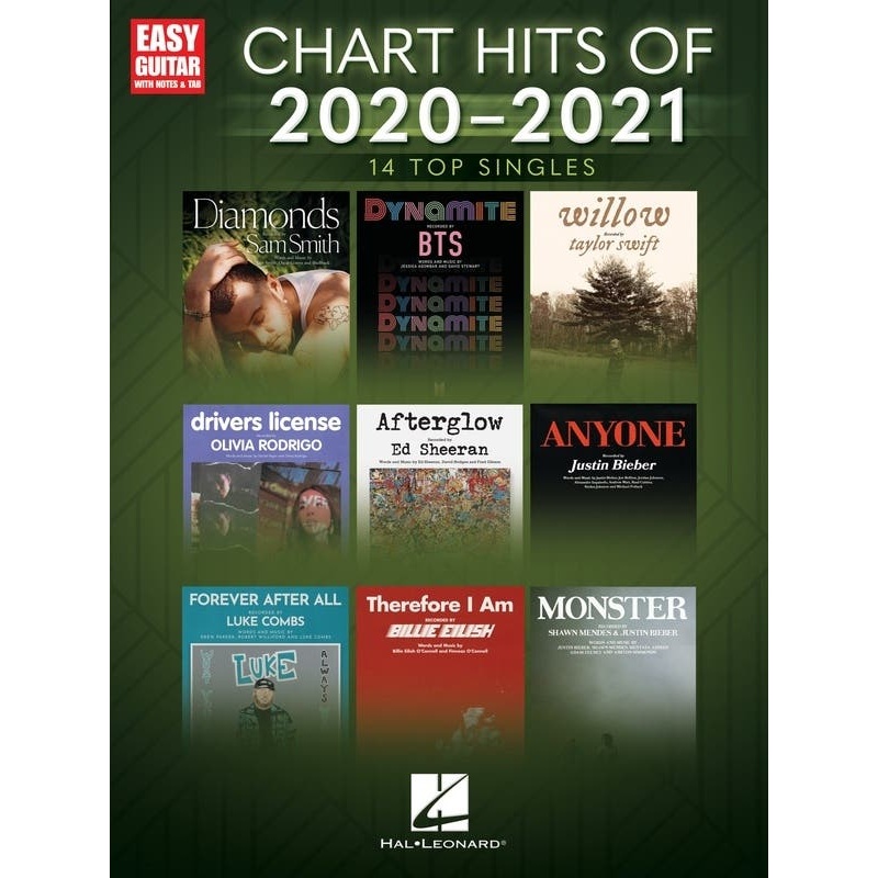 Chart Hits Of 2020-2021 Easy Guitar Notes & Tab