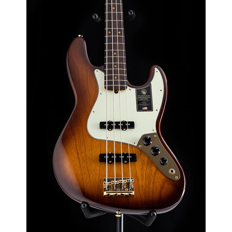 Fender 75th Anniversary Jazz Bass 2 Color Bourbon Burst