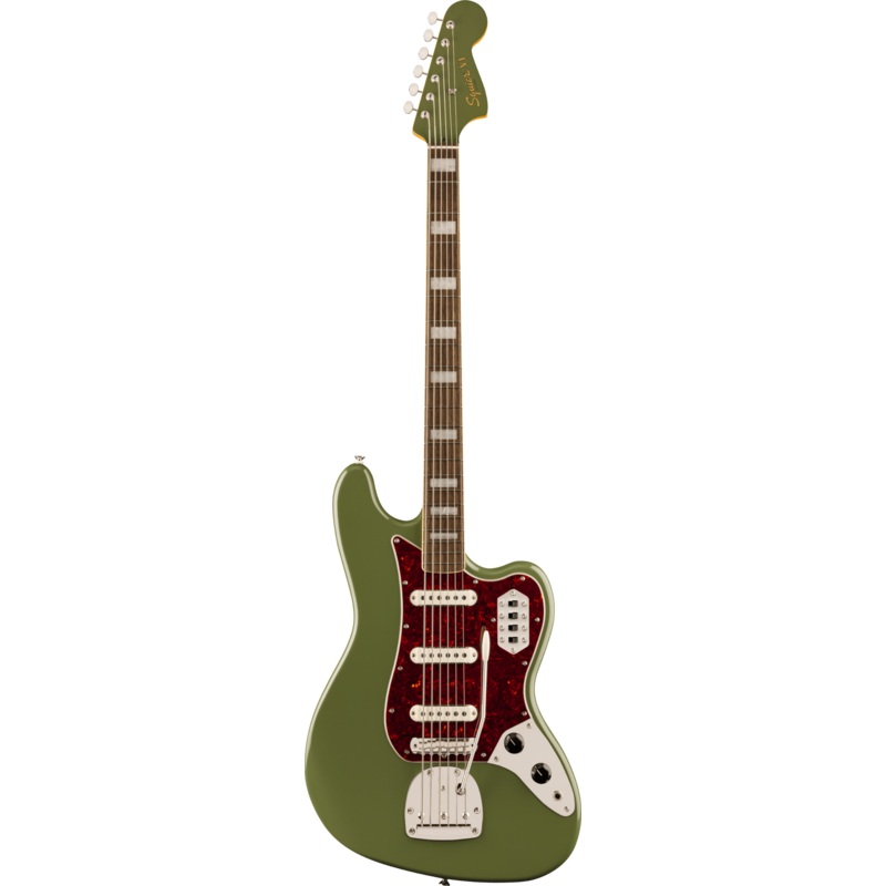 Squier FSR Classic Vibe Bass VI - Laurel Fingerboard - Tortoiseshell Pickguard - Matching Headstock - Antique Olive
