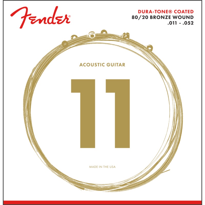 Fender Dura-Tone Coated 80/20 Bronze Acoustic Strings