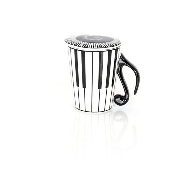 Pure Tone Mug w/Lid - Keyboard Pattern