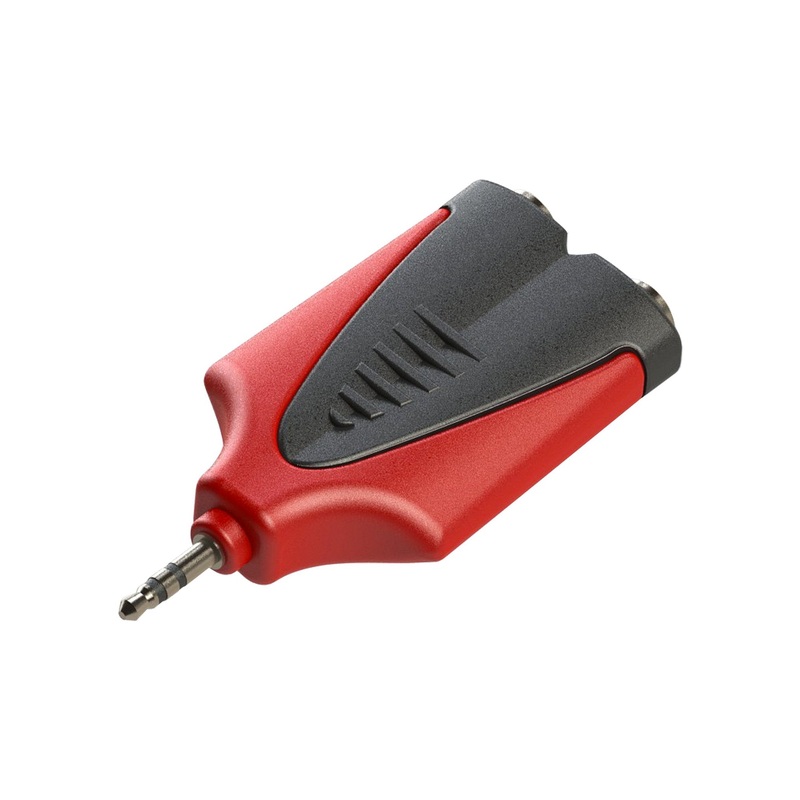 Roxtone deluxe splitter 3.5mm stereo plug to 2 x 6.35mm stereo sockets (RA-MJ)
