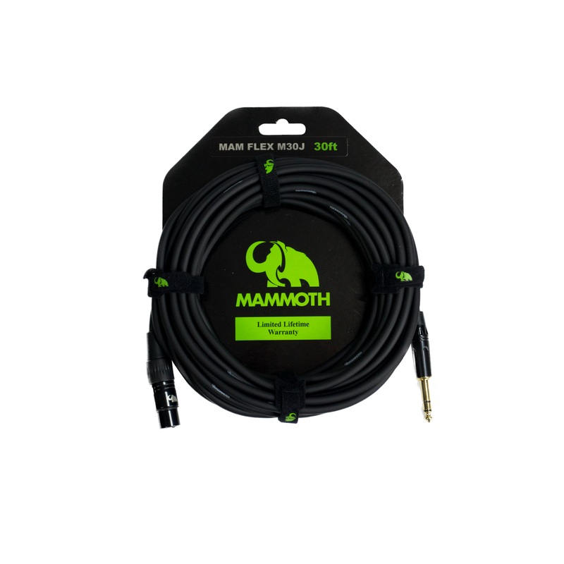 Mammoth MAM FLEX M30J Microphone Cable - 30ft (XLR - 1/4" Jack)