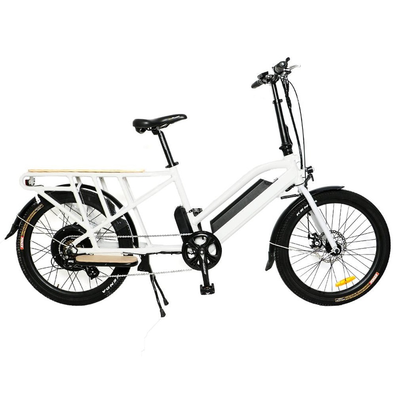 2026 Eunorau MAX-CARGO 2.0 750W 48V Delivery Long Trail Family Electric Bike White
