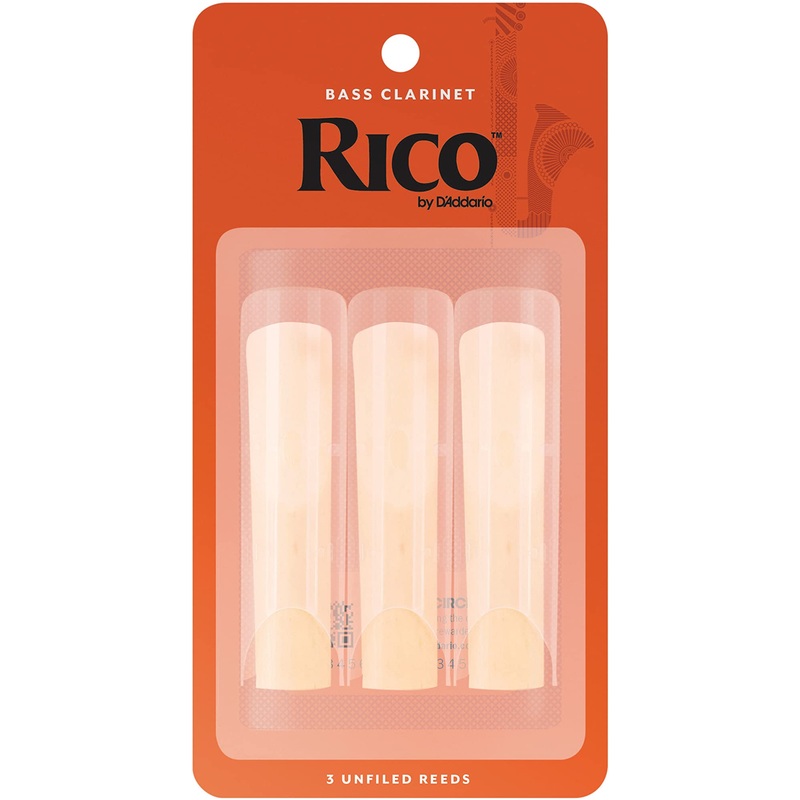 Rico Bass Clarinet Reeds - Size 2.5 (3 Pack)