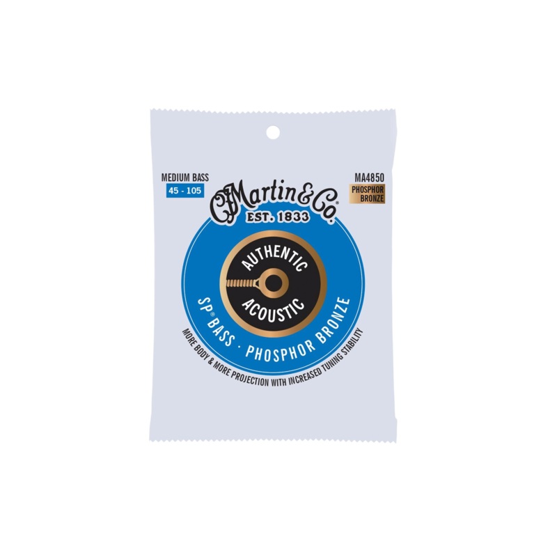 Martin MA4850 Authentic Acoustic SP Bass Guitar Strings - .045-.105 Medium