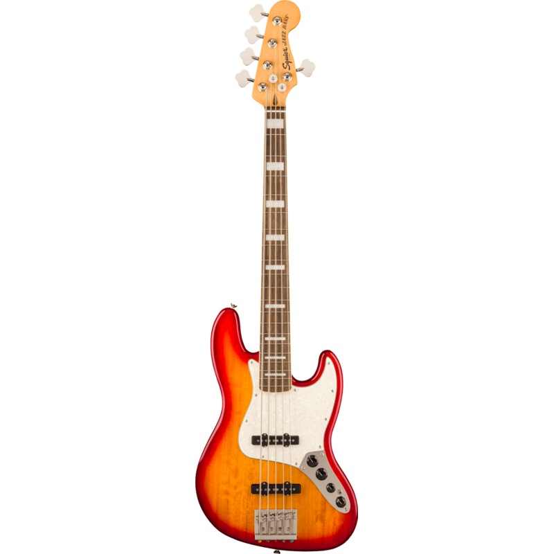 Squier Classic Vibe Active '70s Jazz Bass V - Laurel Fingerboard - White Pearloid Pickguard - Sienna Sunburst