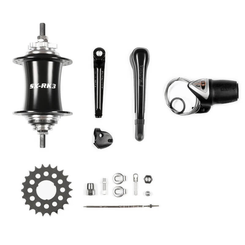 Tracer Sturmey Archer HU-SX-RK3 3 Speed Hub Kit Black