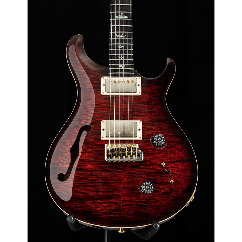 Used Paul Reed Smith Wood Library Artist Custom 22 Semi-Hollow Fire Red Burst