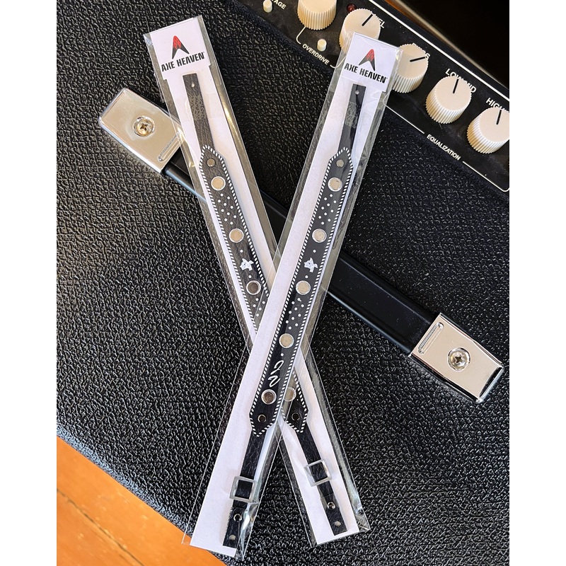 Jimmie Vaughan Signature "JV" TEXAS Mini Guitar Strap Black - AXE HEAVEN