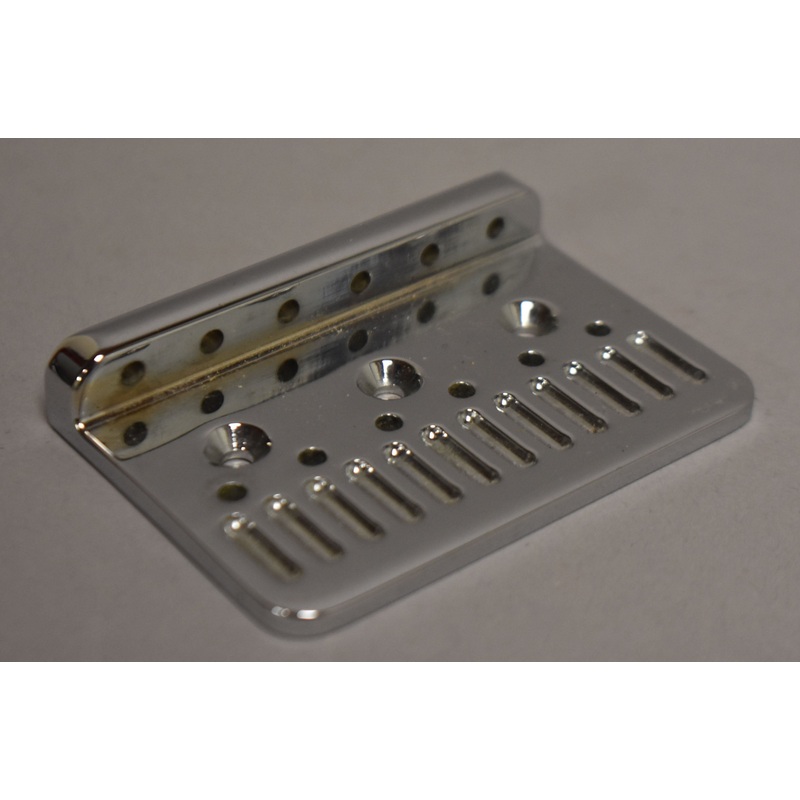 1980s Schecter USA Guitar Hardtail Bridge Plate Chrome NOS