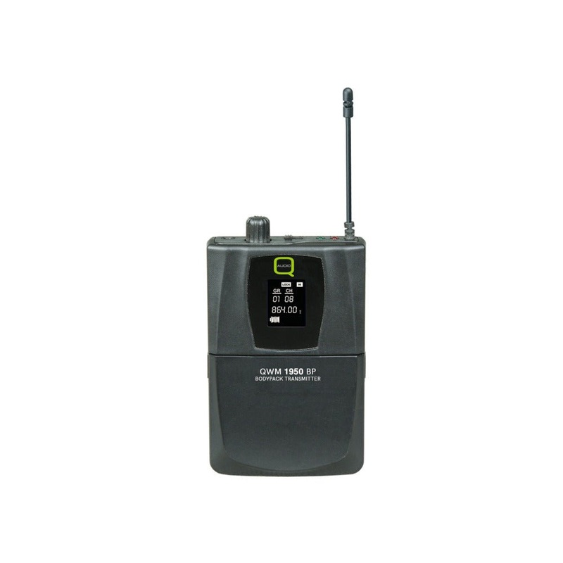 Q-Audio UHF Bodypack Transmitter for QWM 1950 Microphone System - 606-614 MHz & 863-865 MHz
