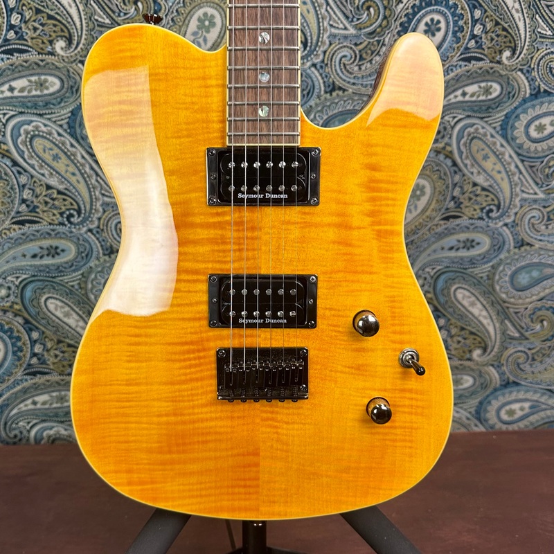 Used Fender Special Edition Custom Telecaster FMT HH Electric Guitar Amber w/Tweed Hard Case