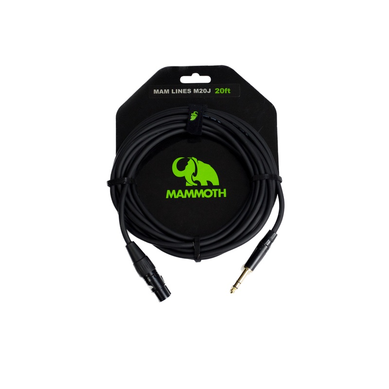 Mammoth MAM Lines M20J - Mic Cable - 20Ft - XLR to 1/4" Jack