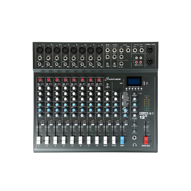 Studiomaster CLUB XS12+ 12 Channel PA Mixer with Effects & Bluetooth