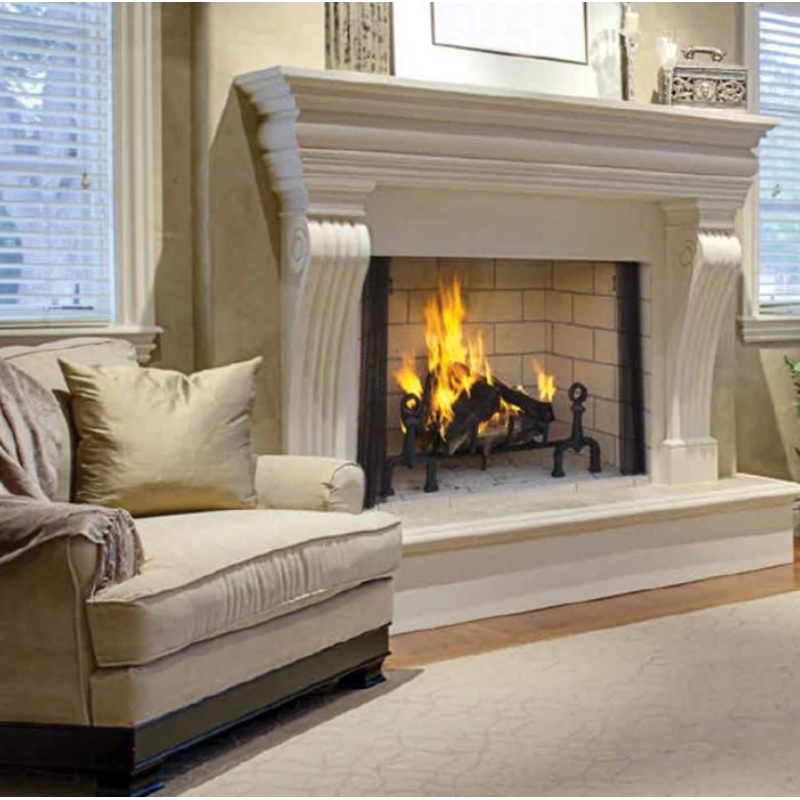 Superior 36" WRT6036 Traditional Wood Burning Fireplace, Mosaic Brick Interior