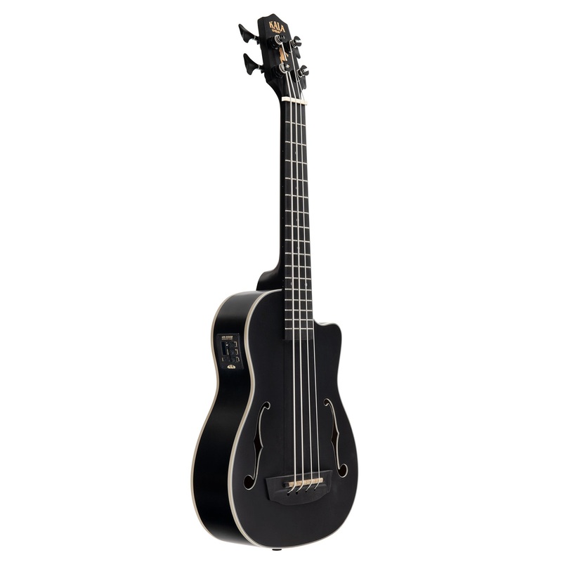 Black Journeyman Mahogany Acoustic-Electric UBASS with F-Holes