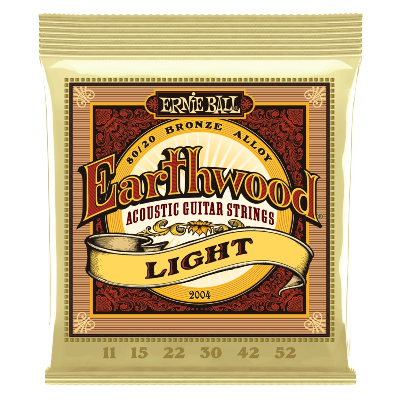 Ernie Ball Earthwood 80/20 Bronze Acoustic Guitar Strings - Light 11-52
