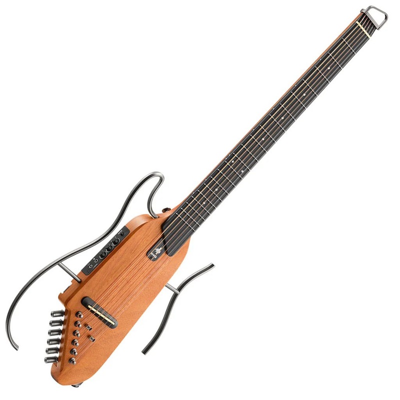 Donner HUSH-I Silent Travel Guitar Mahogany Headless Electro-Acoustic with Preamp HUSH-1MH