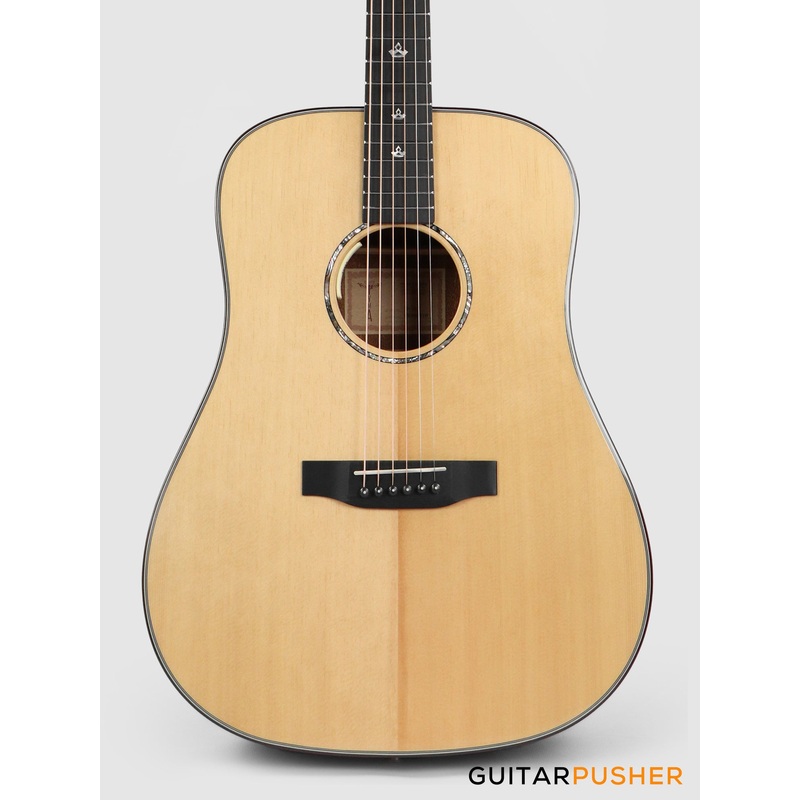 Tyma TD-10E Solid Sitka Spruce Top African Peach Core Dreadnought Acoustic-Electric Guitar with T-200 MAX preamp