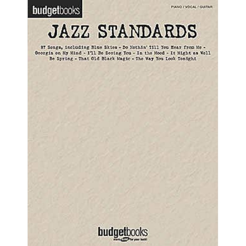 Budget Books Jazz Standards Pvg