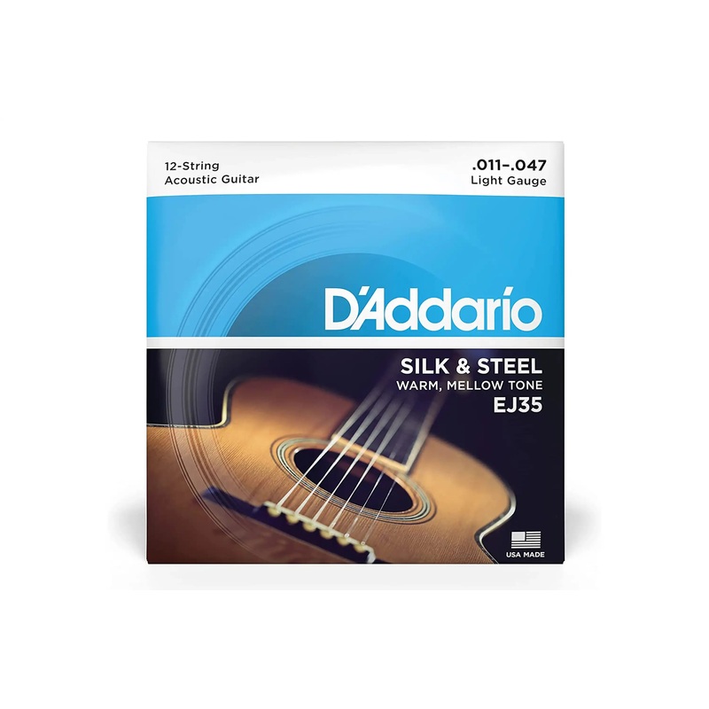 D'Addario EJ35 Silk & Steel 12-String Acoustic Guitar Strings - Light.011-.047