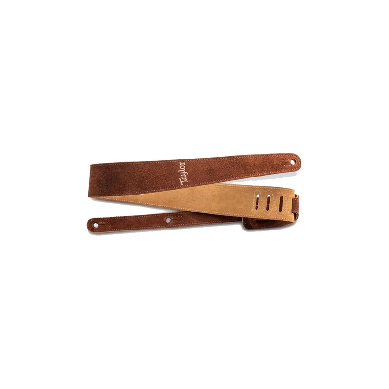 Taylor Embroidered Suede 2.5" Guitar Strap Black