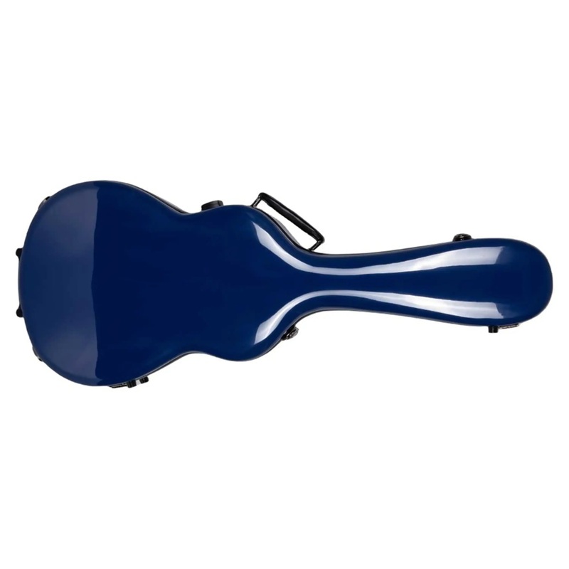 Crossrock CRF2020-00012NVBL Acoustic Guitar Fiberglass Case for Martin 000 Style - Navy Blue