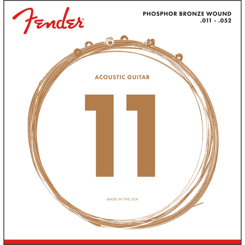 Fender Phosphor Bronze Acoustic Guitar String Set - 11-52