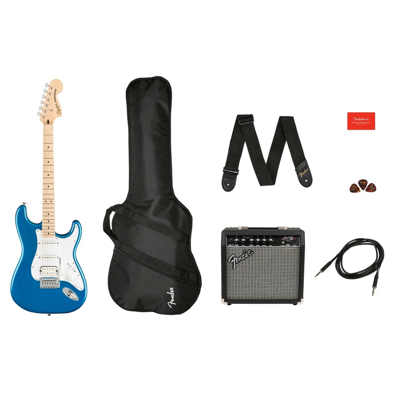 Squier By Fender Affinity Series Stratocaster HSS Guitar Pack - Lake Placid Blue