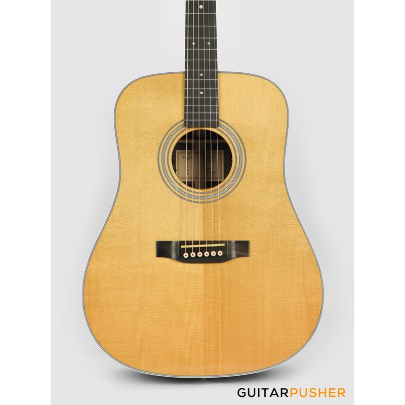 Tyma TD-28E All-Solid Wood Sitka Spruce Top Indian Rosewood Dreadnought Acoustic-Electric Guitar with Fishman Ellipse Matrix Blend Dual Pickups