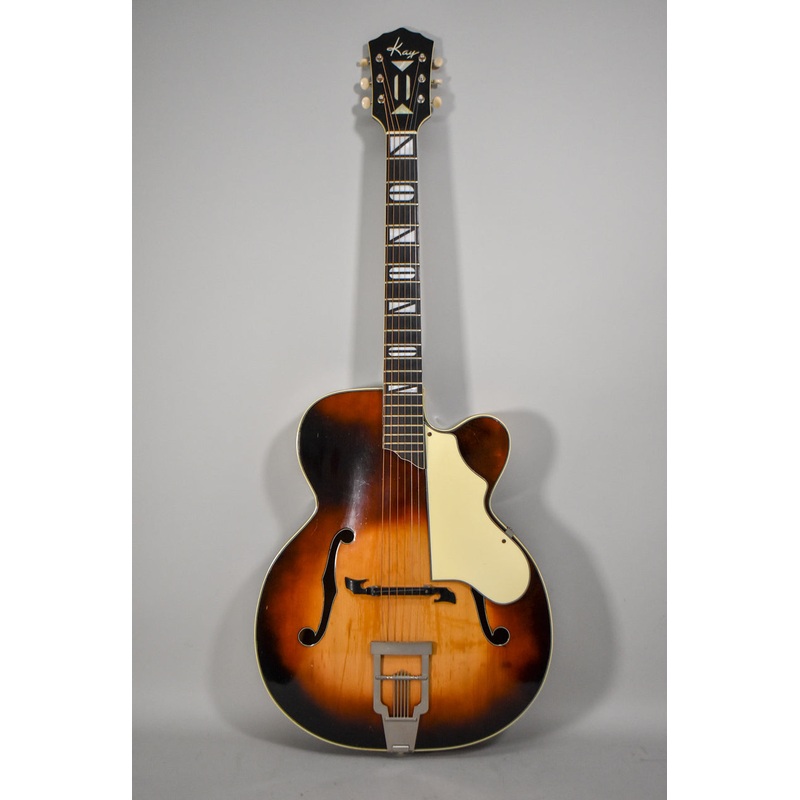 Circa 1955 Kay K-21 Sunburst Finish Vintage Archtop Guitar w/HSC