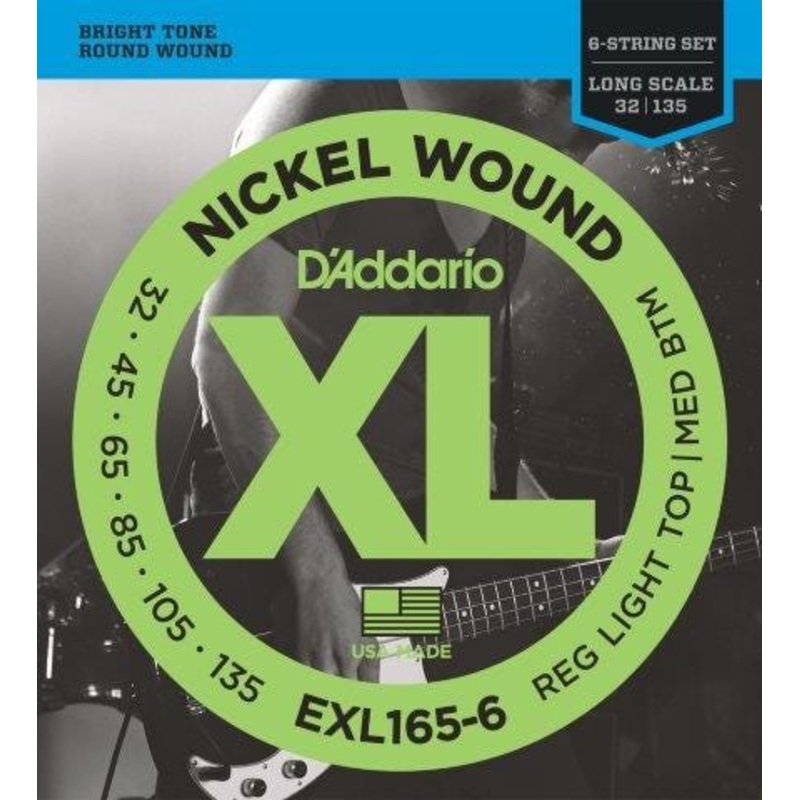 D'Addario EXL165-6 6-String Bass String Set - 32-135