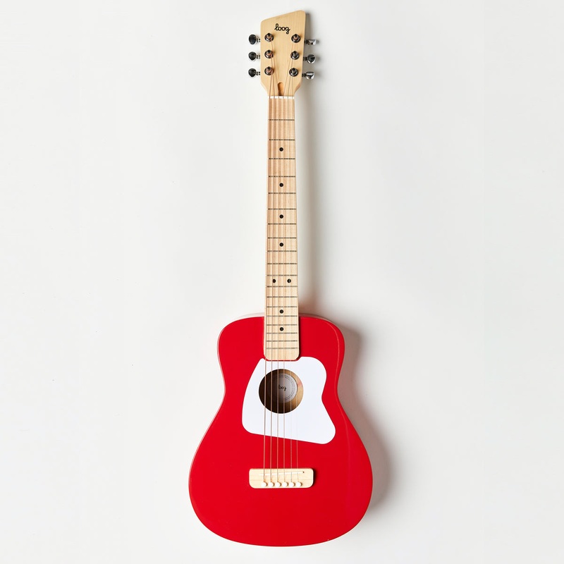 loog pro 6 acoustic guitar Red
